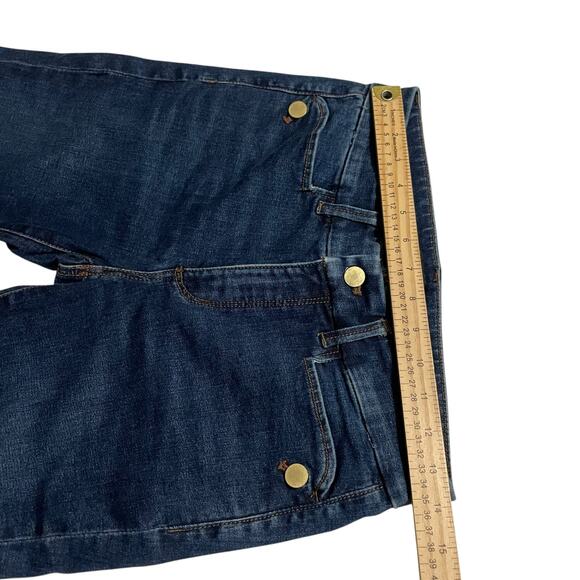 Ann Taylor Womens Jeans Size 4 The Skinny Raw Hem Mid Rise Dark Wash Blue Denim - Picture 10 of 12